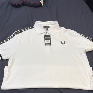 True Religion White Polo Shirt